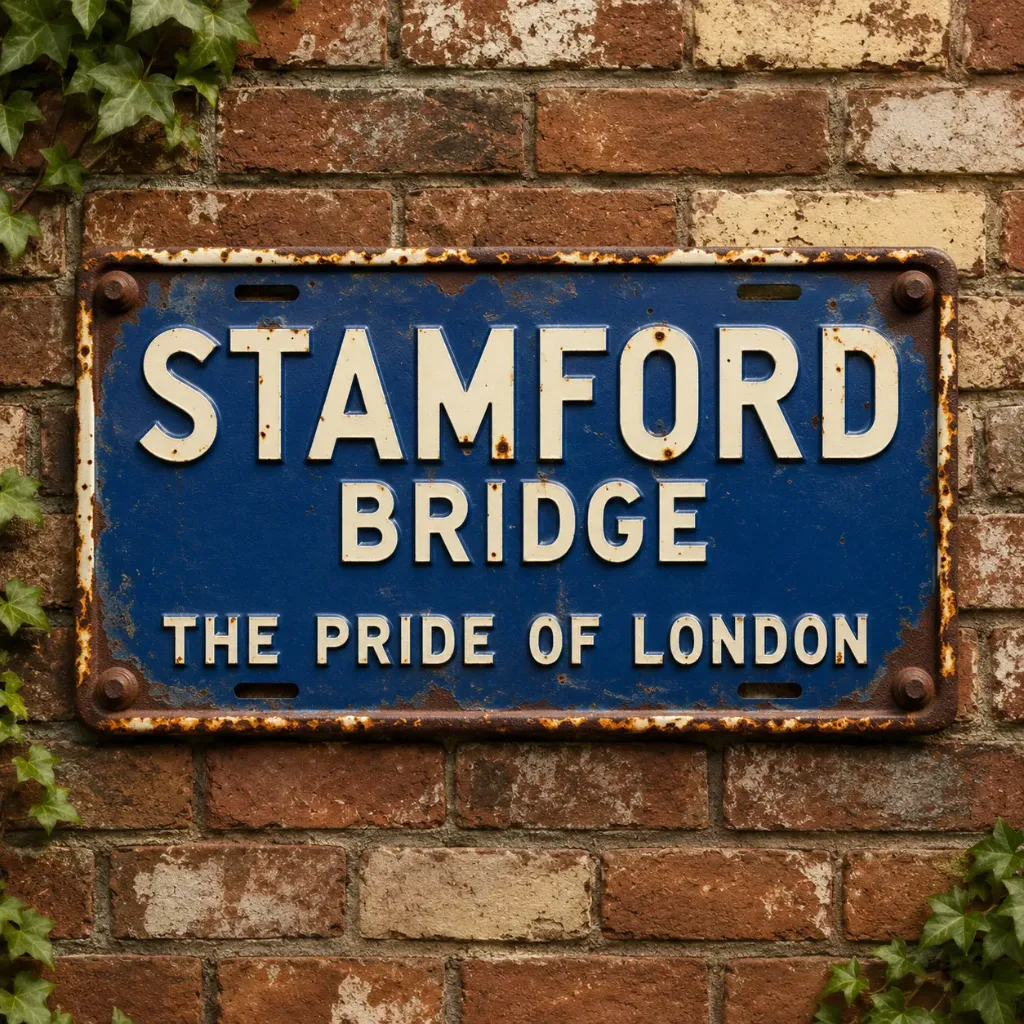 Stamford Bridge Vintage Metal Plaque
