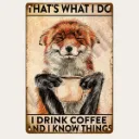 Retro Latte Cafe Sign 20x30cm