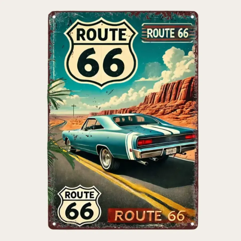 Route 66 Vintage Art 40x30cm