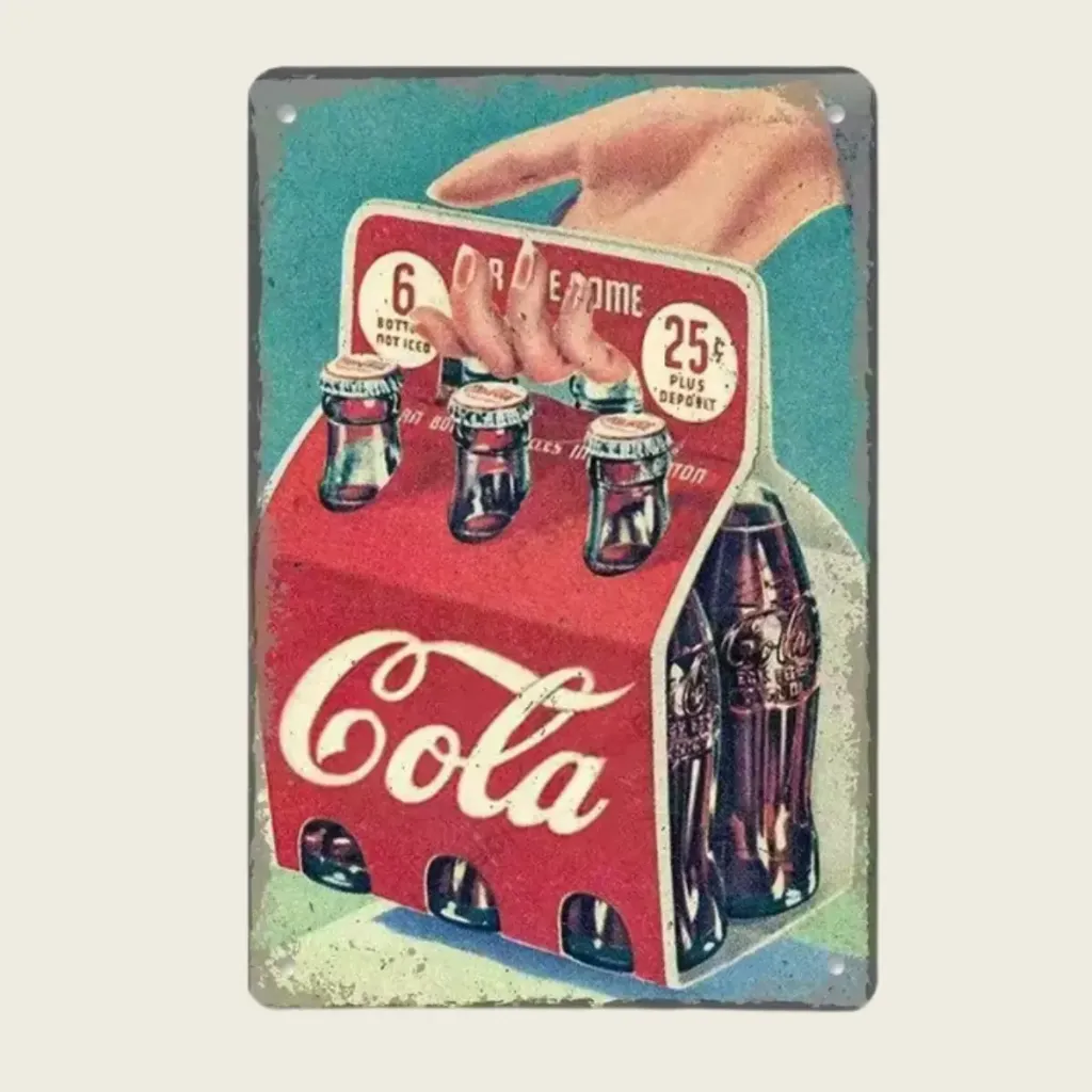 Retro Cola Wall Art 20x30cm