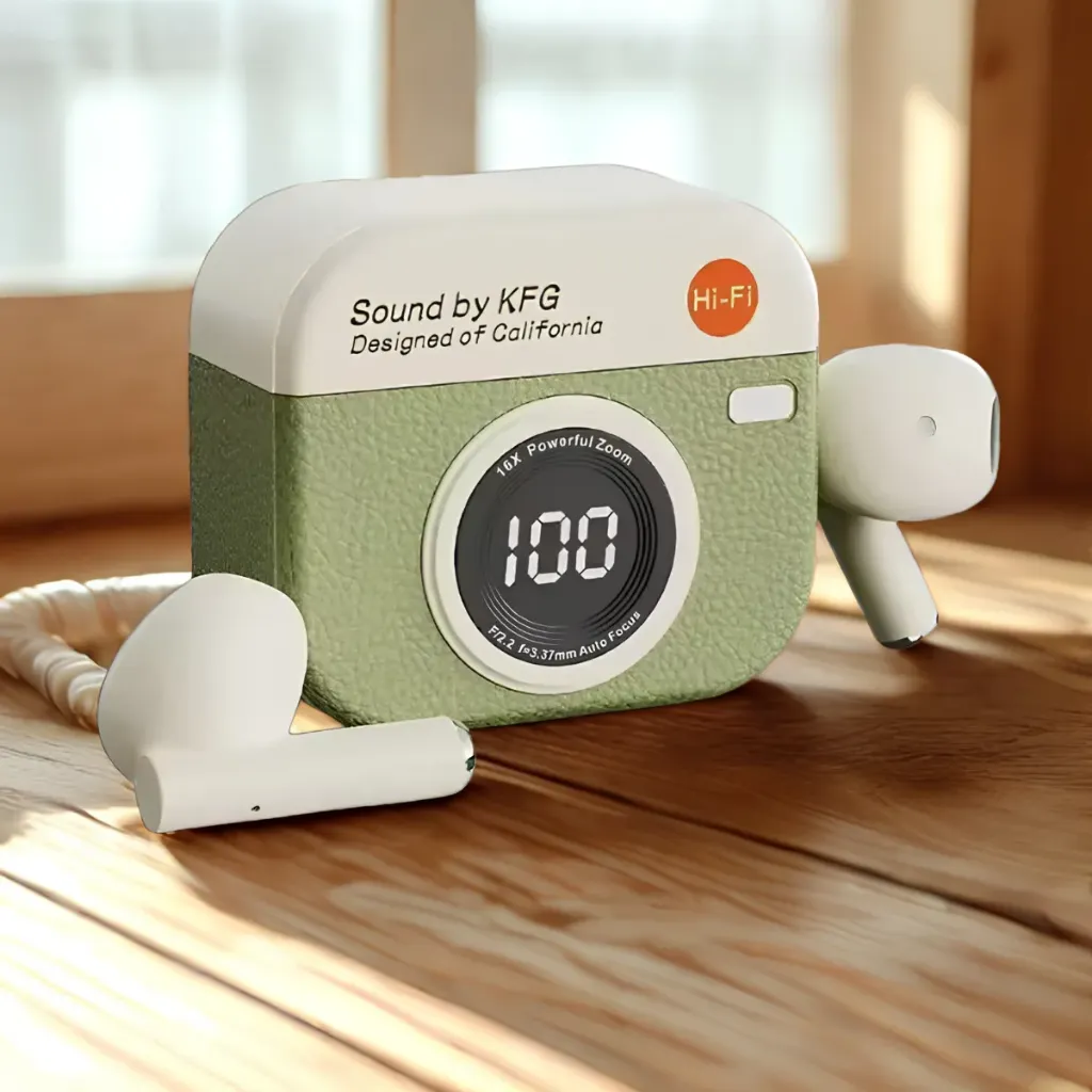 Bluetooth Music Pods with Retro Camera Design